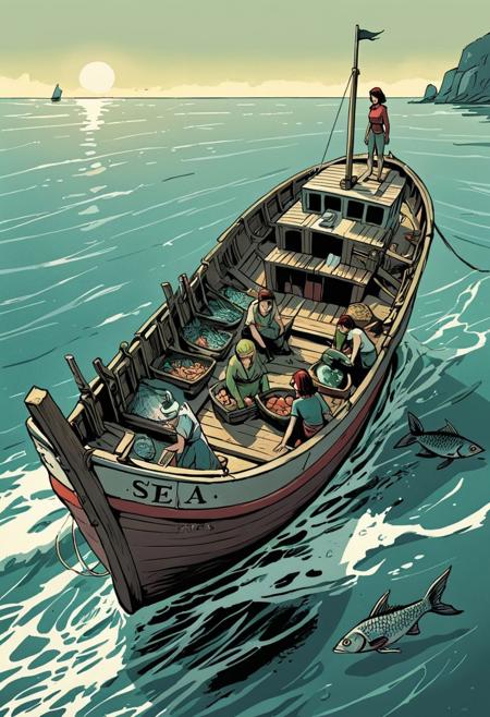 36166-1679146659-Sea, the fishboat, a woman, graphic novels.jpg